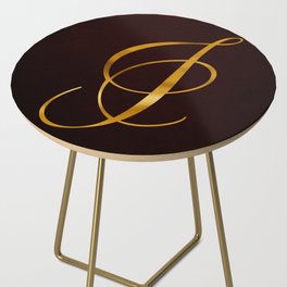 Golden letter i in vintage design Side Table