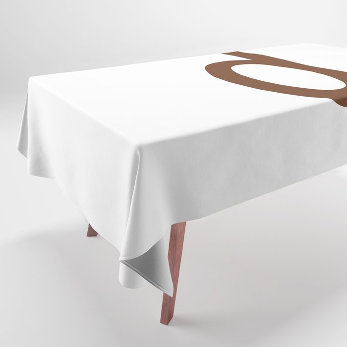 LETTER d (BROWN-WHITE) Tablecloth
