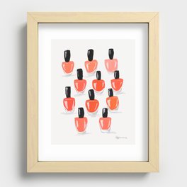 Nail Polish Pattern / Beauty Influencer Recessed Framed Print