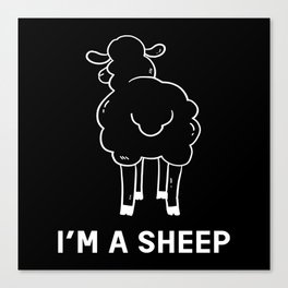 I am A Sheep Wool Canvas Print