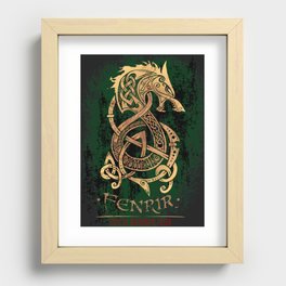 Fenrir: The Monster Wolf of Norse Mythology Recessed Framed Print