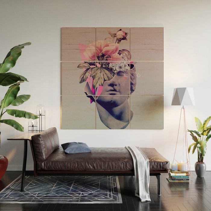 Vaporwave Bloom Wood Wall Art By Project Collage Society6