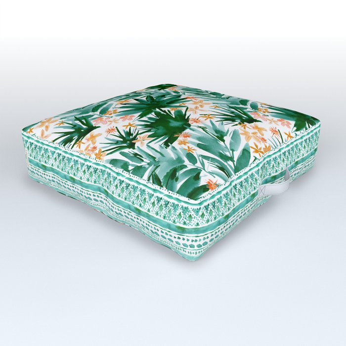 LEAF IT BE Tropical Palms Outdoor Floor Cushion