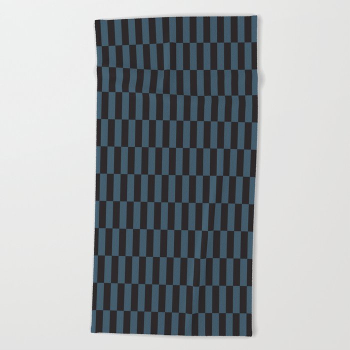 Lanky Checkers | Iron + Blue Beach Towel