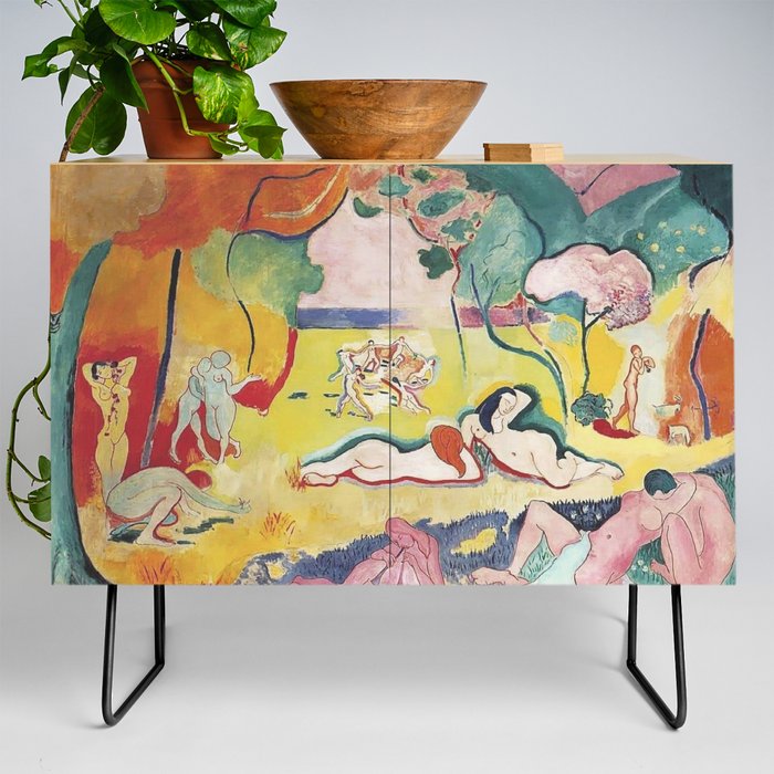 Matisse le Bonheur de Vivre (The Joy of Life) by Henri Matisse Credenza