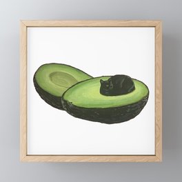 Avocado Cat Framed Mini Art Print