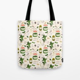 Pesto. Illustrated Recipe. Tote Bag