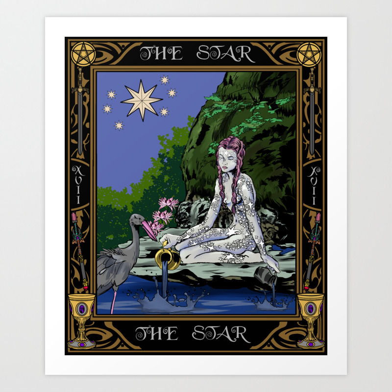 The Star Card Art Print by Saintash |