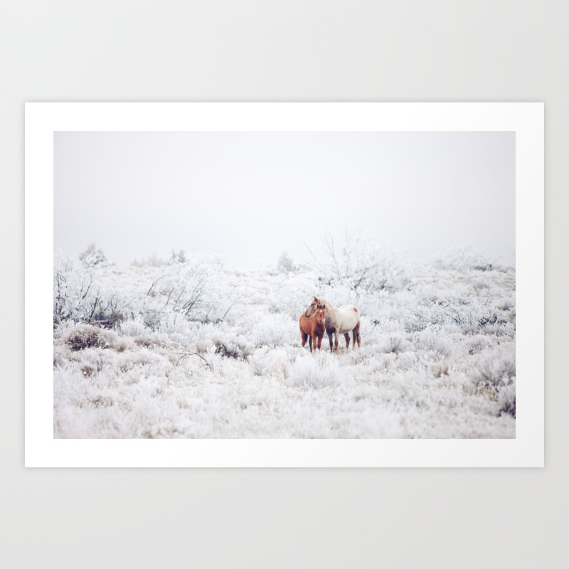 Two Winter Horses Art Print By Kevinruss Society6