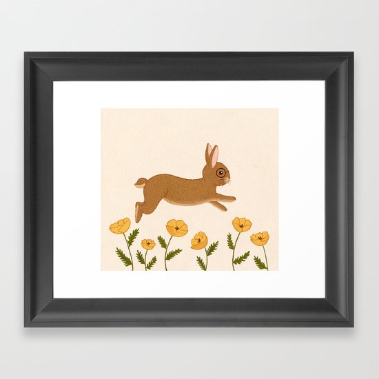 golden leap Framed Art Print