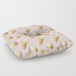 Ice Cream Pattern - Pink Floor Pillow