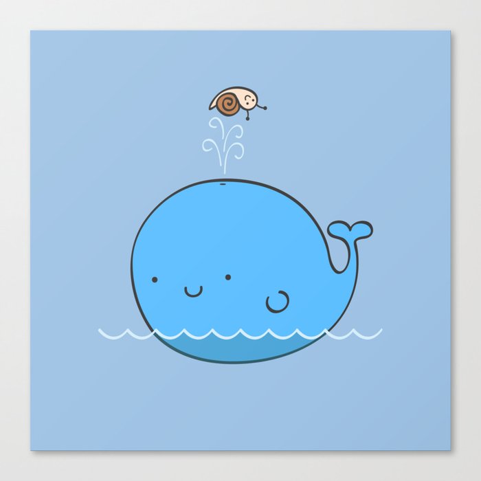 The Whale and the Snail Canvas Print