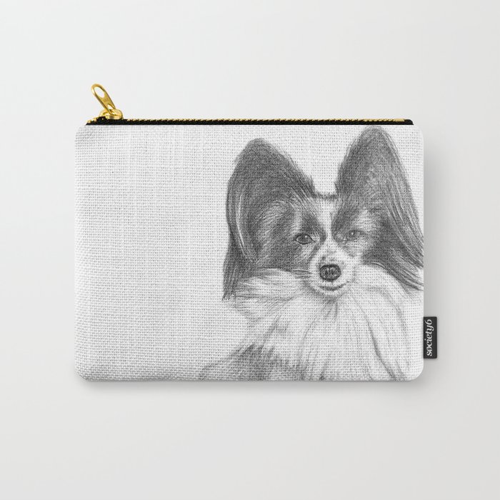 Papillion (Butterfly Dog) Carry-All Pouch