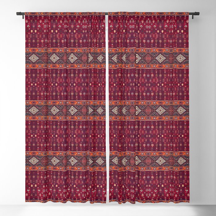 Bohemian Tapestry: Vintage Oriental Moroccan Artistry Blackout Curtain
