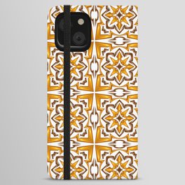 Ceramic tile seamless pattern. Wall or floor texture. Absrtract decorative porcelain pottery.  iPhone Wallet Case