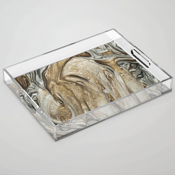 Metallic Marble Texture 03 Acrylic Tray