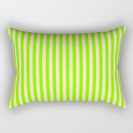 [ Thumbnail: Green & Bisque Colored Stripes/Lines Pattern Rectangular Pillow ]