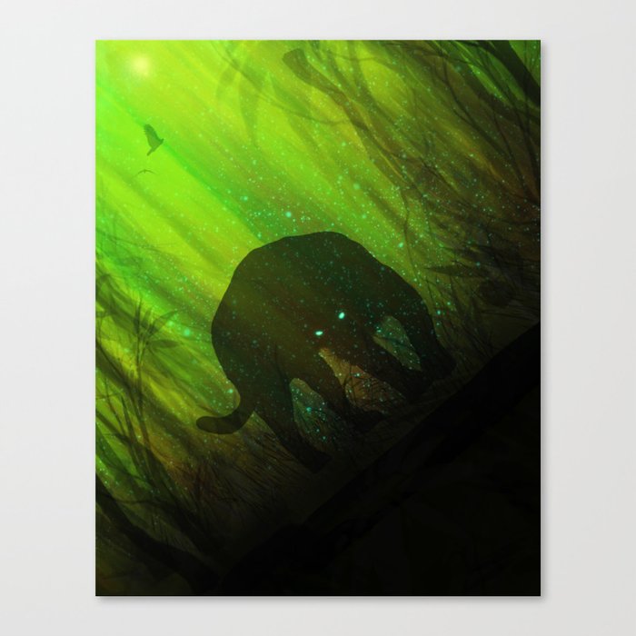 Black Panther Silhouette Canvas Print By Themindblossom Society6
