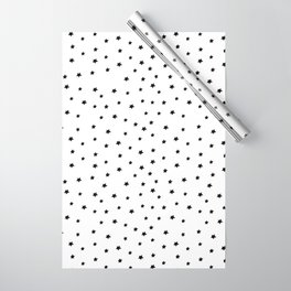 Black and White Stars Wrapping Paper
