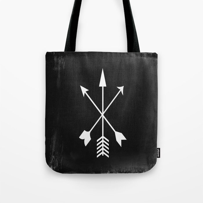 Black Arrow Print Tote Bag