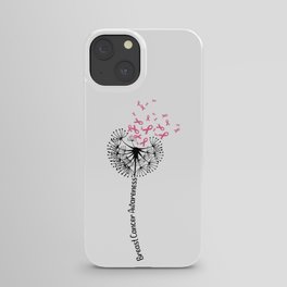 Breast Cancer Awareness Dandelion iPhone Case