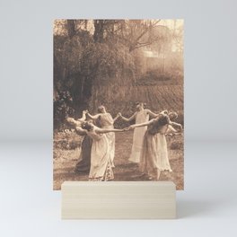 Circle Of Witches Vintage Women Dancing Mini Art Print