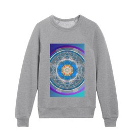 Sacred Emergence Meditation Sacred Geometry Power Portal Kids Crewneck