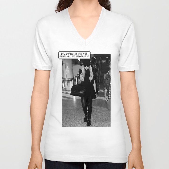 Gucci v neck shirt top