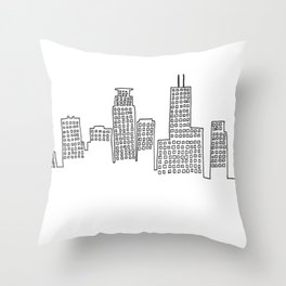 Minneapolis Skyline Throw Pillow