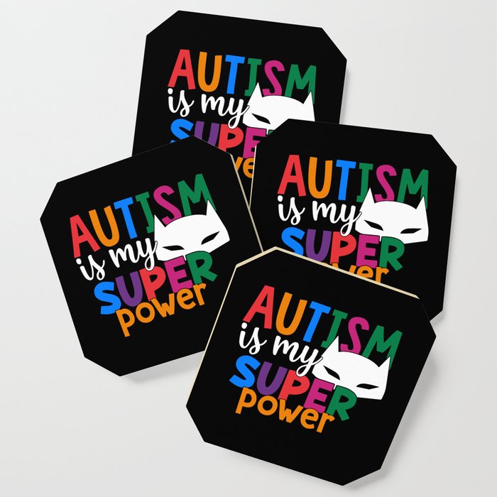Autism Is My Super Power Colorful Awareness Coaster