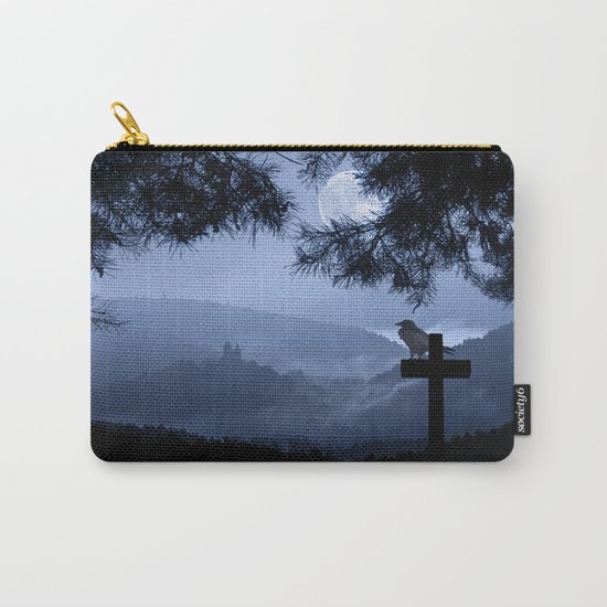 Castle in a foggy night Carry-All Pouch