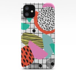 Clutch - retro minimal geometric memphis trendy pattern gifts 80s style 1980's vibes iPhone 11 case Clutch - retro minimal geometric memphis trendy pattern gifts 80s style 1980's vibes iPhone 11 case
