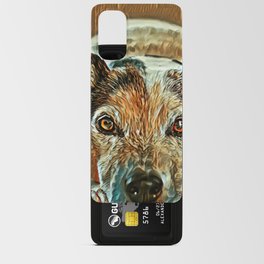 dog art colorfull Android Card Case