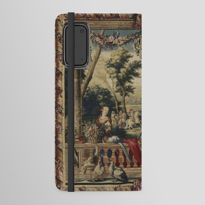 Antique 17th Century 'July' Louis XIV French Chateau Tapestry Android Wallet Case