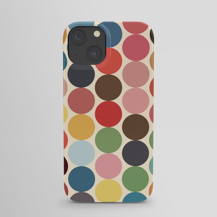 Papuya - Abstract Colorful 70s Style Retro Dots iPhone Case