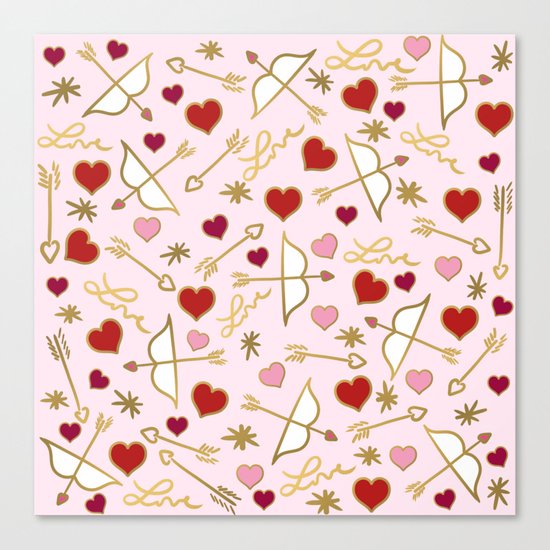 Cupid Love (soft pink) Canvas Print