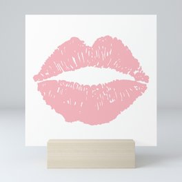 Coral Lips Mini Art Print
