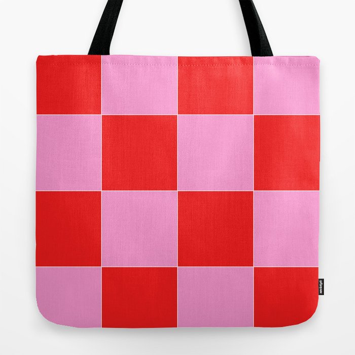 Stuff Large Bag - Pink Checkered – KenzKustomz