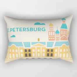 St. Petersburg Fountains Rectangular Pillow