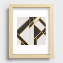Black and White Luxury Art Deco Recessed Framed Print