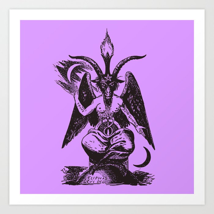  Baphomet on Purple Art Print
