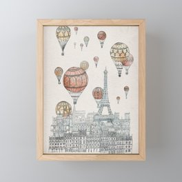 Voyages Over Paris Framed Mini Art Print