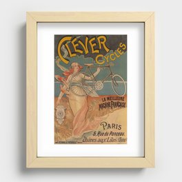 Vintage Bike Ad, Cycling Lover Gift Recessed Framed Print