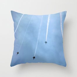 Blue Angles 2 Throw Pillow