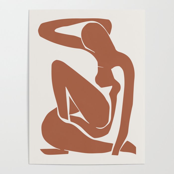 Matisse Woman Terracotta 1, Henri Matisse Abstract Art Decor Poster