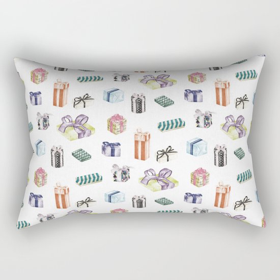 Birthday Presents Colour by Chrissy Curtin Rectangular Pillow