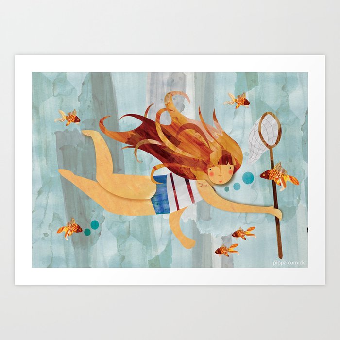 Into the Fishpond Art Print