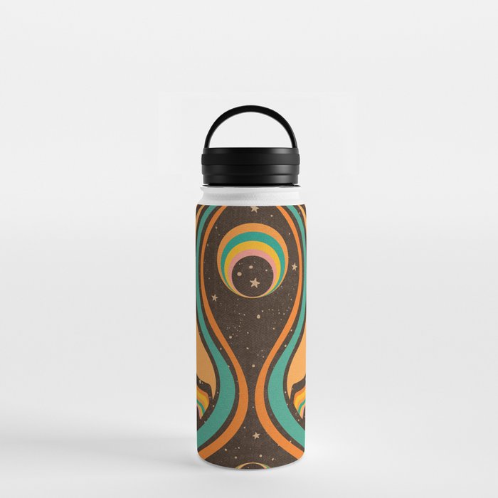 Look Within, Retro, Psychedelic, Mid Century Art Water Bottle