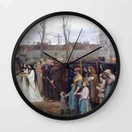 Jules Breton - Plantation d'un calvaire Wall Clock