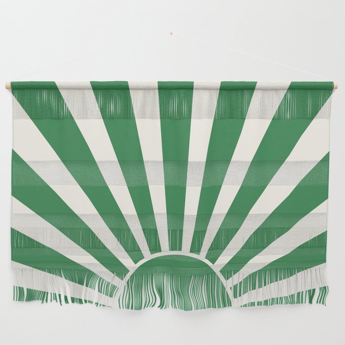 Green retro Sun design Wall Hanging